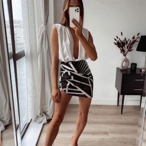 Geoprint Asymmetrical Skirt